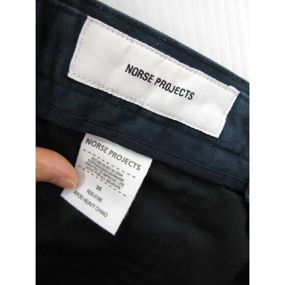 Nors e Projects Pants 36 Aros Heavy Chino Canvas Button Fly Cuffed 36X29 - Picture 9 of 11
